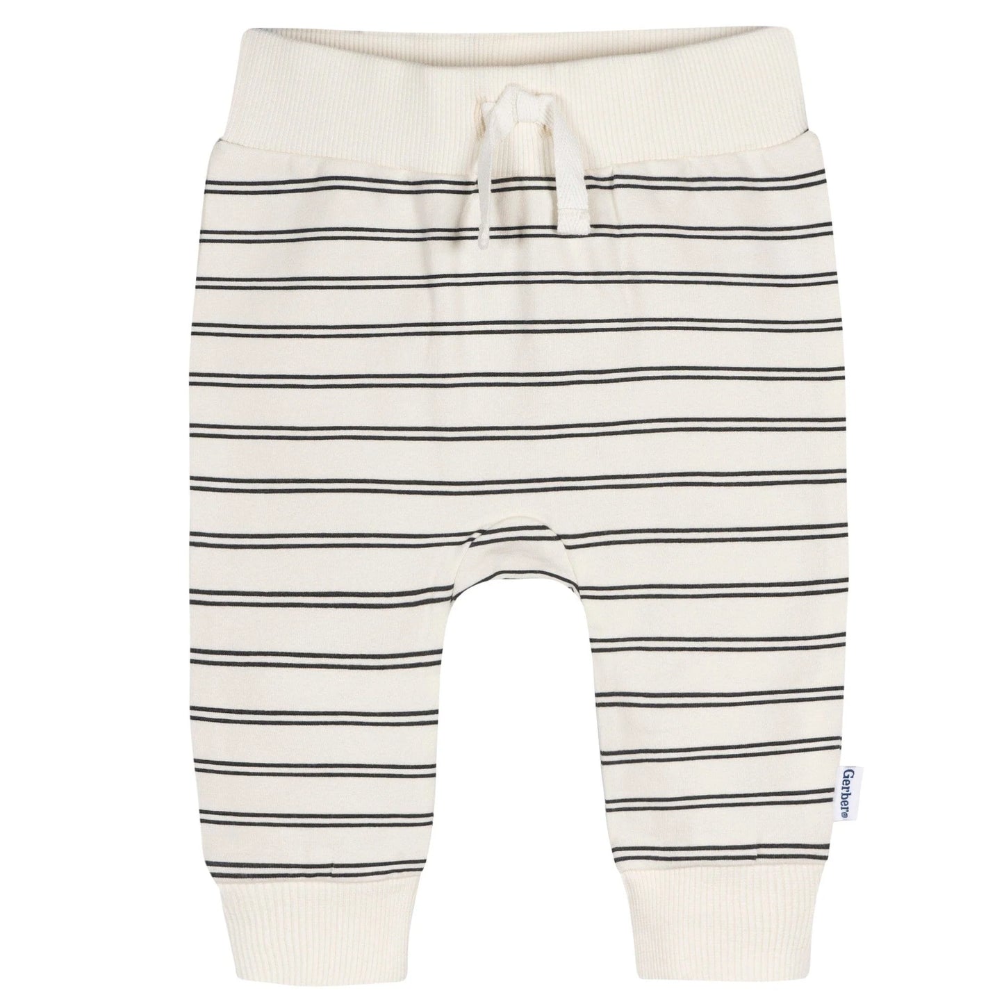 3-Pack Baby & Toddler Boys Stripe, Black, & Grey Jogger Pants