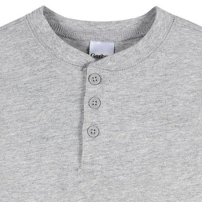 3-Pack Boys B/W/G Long Sleeve Shirts