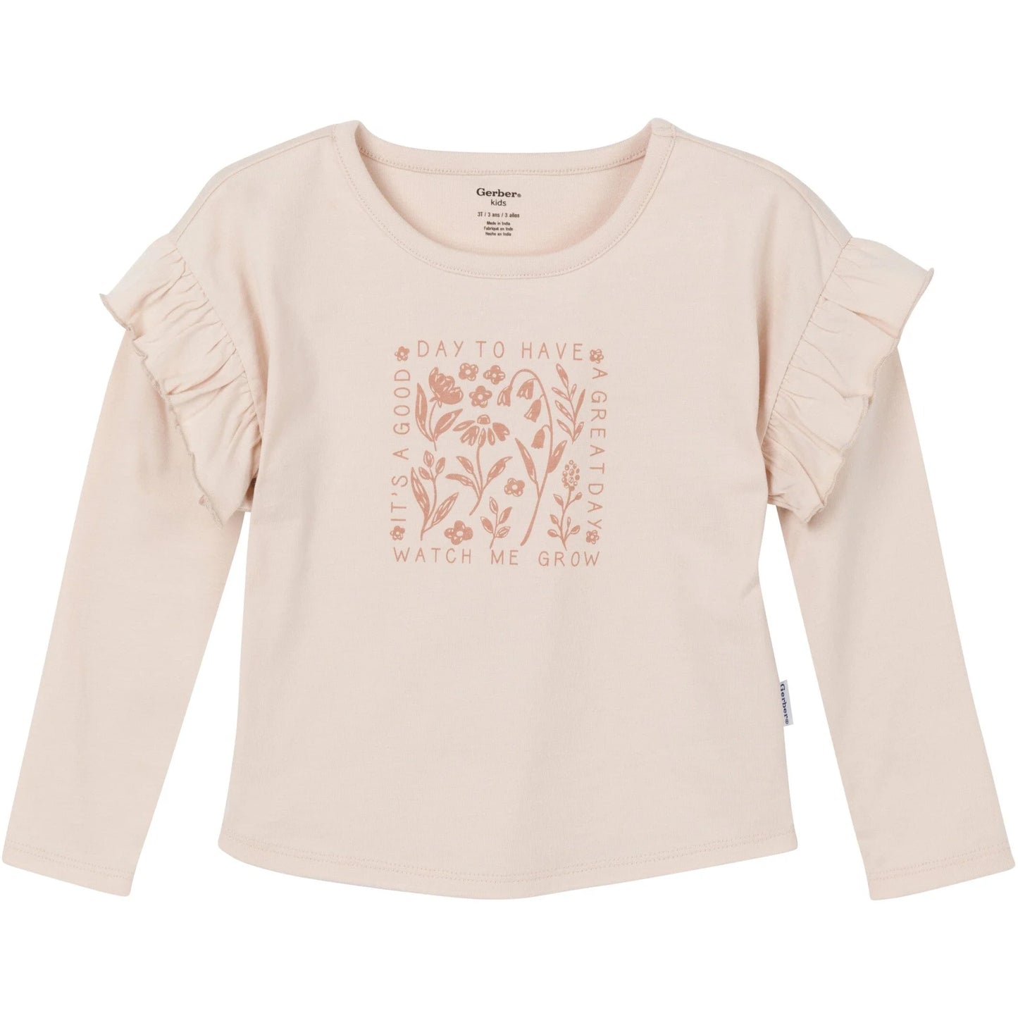 3-Piece Tan Floral Tops and Pants
