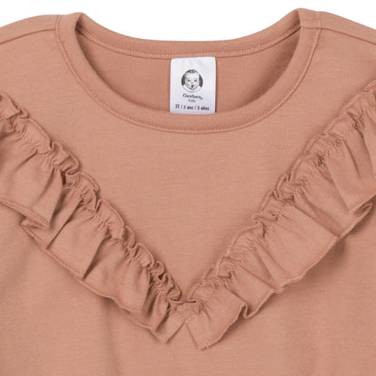 3-Piece Tan Floral Tops and Pants