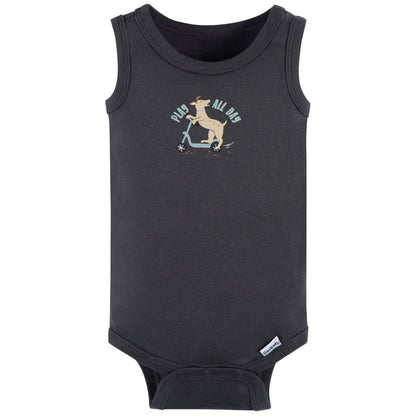 4-Pack Baby Boys Blue Bike Sleeveless Onesies® Bodysuits
