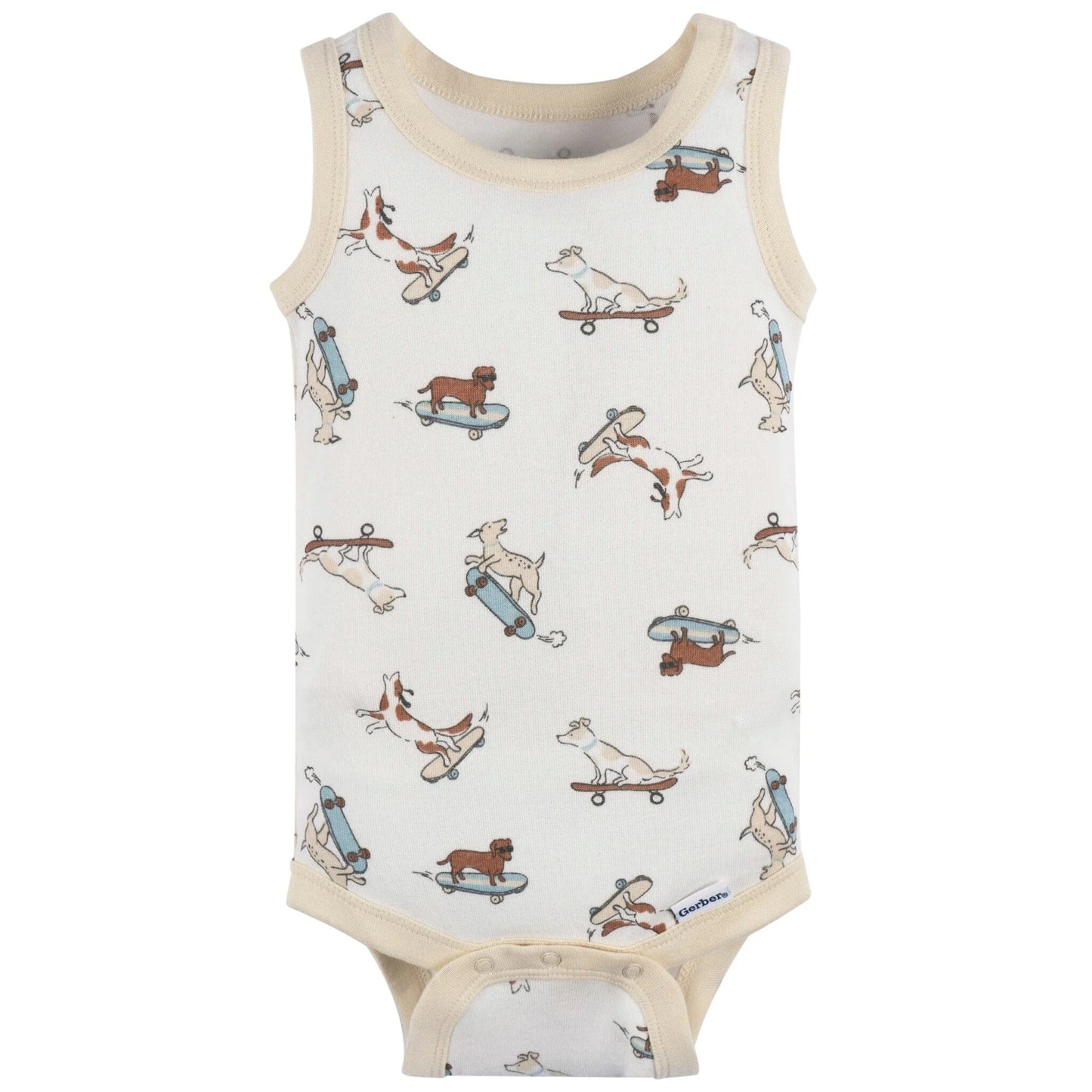 4-Pack Baby Boys Blue Bike Sleeveless Onesies® Bodysuits