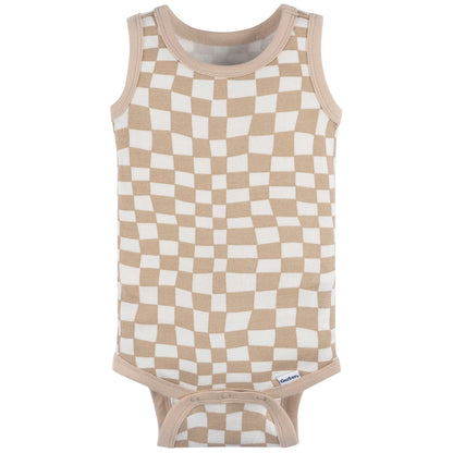4-Pack Baby Boys Blue Bike Sleeveless Onesies® Bodysuits