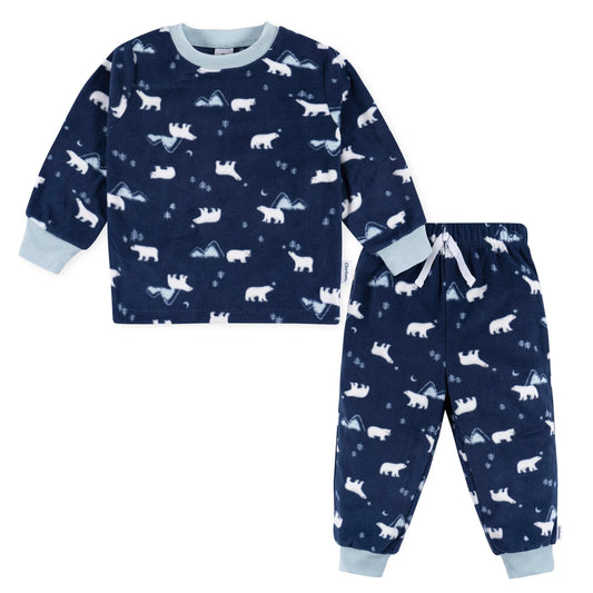 2-Piece Boys Polar Bears Fleece Pajamas