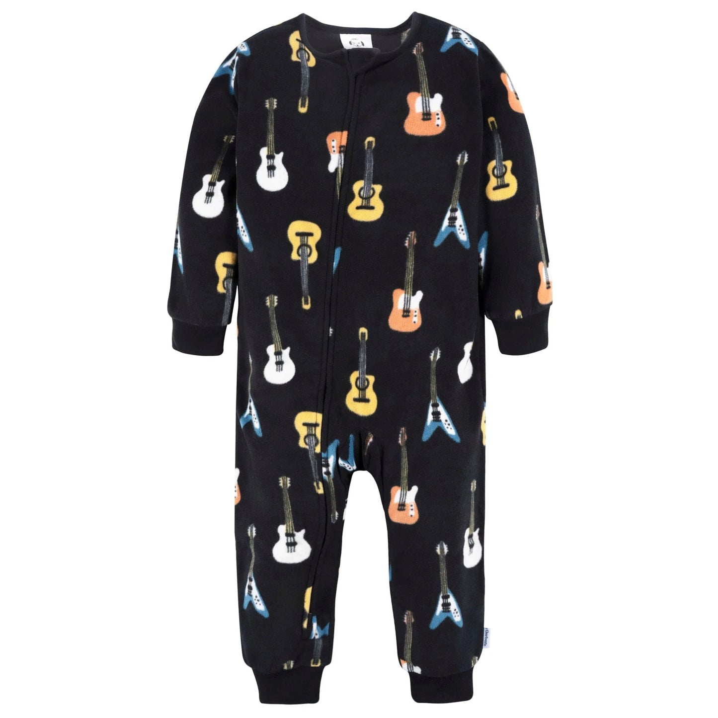 3-Pack Boys Skateboards & Guitars Footless Fleece Pajamas