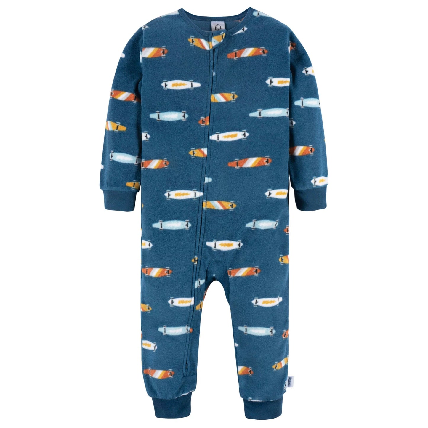 3-Pack Boys Skateboards & Guitars Footless Fleece Pajamas