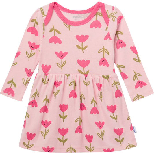 Baby Girls Tulips Lap Shoulder Dress