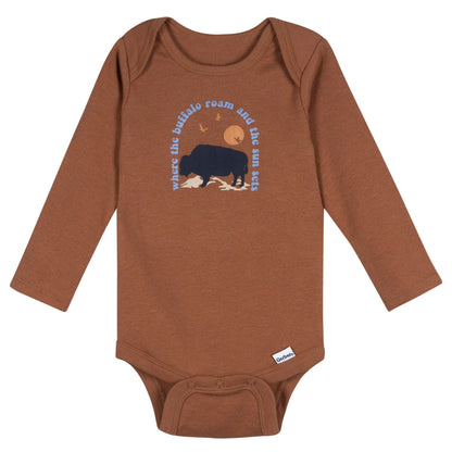5-Pack Baby Boys Buffalo Long Sleeve Bodysuits