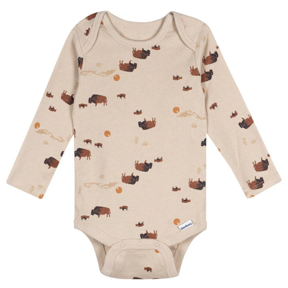5-Pack Baby Boys Buffalo Long Sleeve Bodysuits