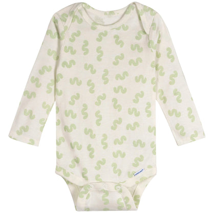 6-Pack Baby Neutral Giraffes Long Sleeve Onesies⁠® Bodysuits