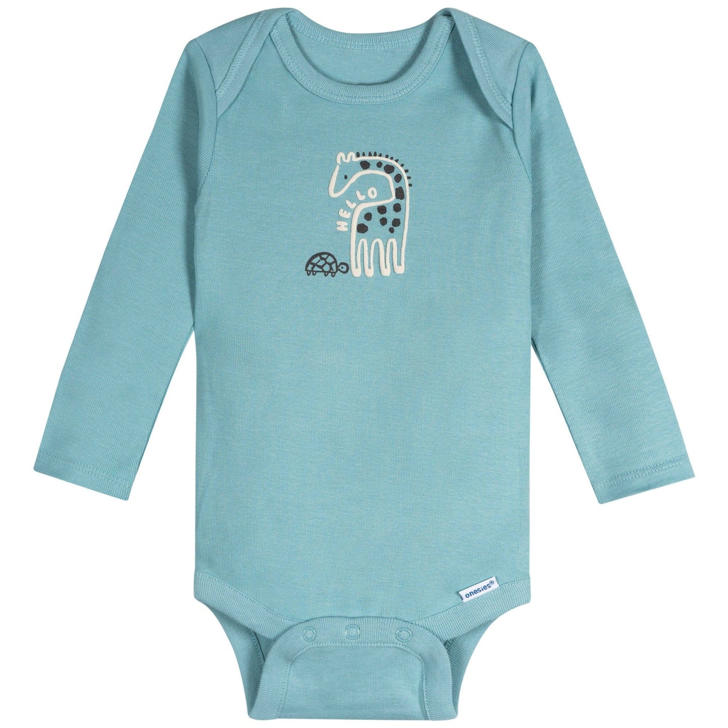 6-Pack Baby Neutral Giraffes Long Sleeve Onesies⁠® Bodysuits