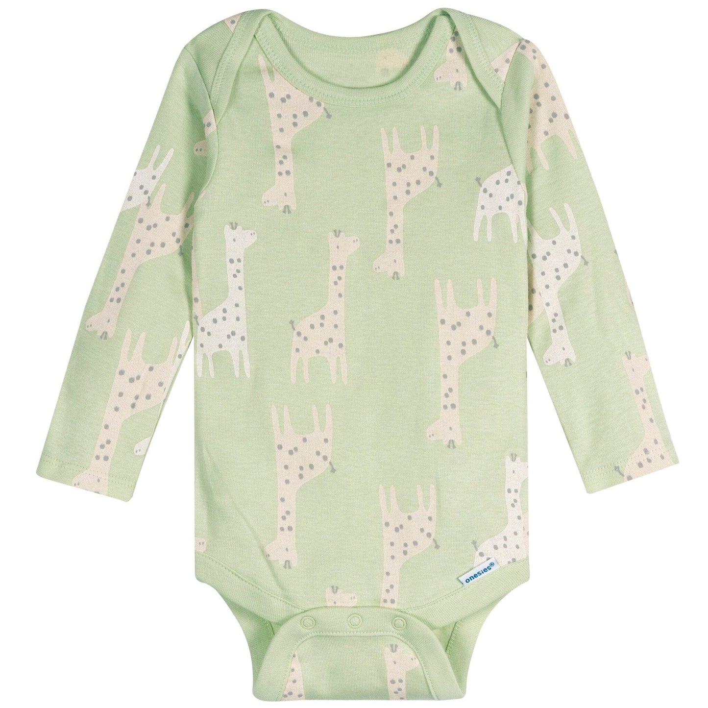 6-Pack Baby Neutral Giraffes Long Sleeve Onesies⁠® Bodysuits