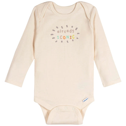 6-Pack Baby Neutral Giraffes Long Sleeve Onesies⁠® Bodysuits