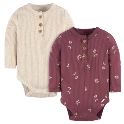 2-Pack Baby Girls Berries Onesies⁠® Bodysuits